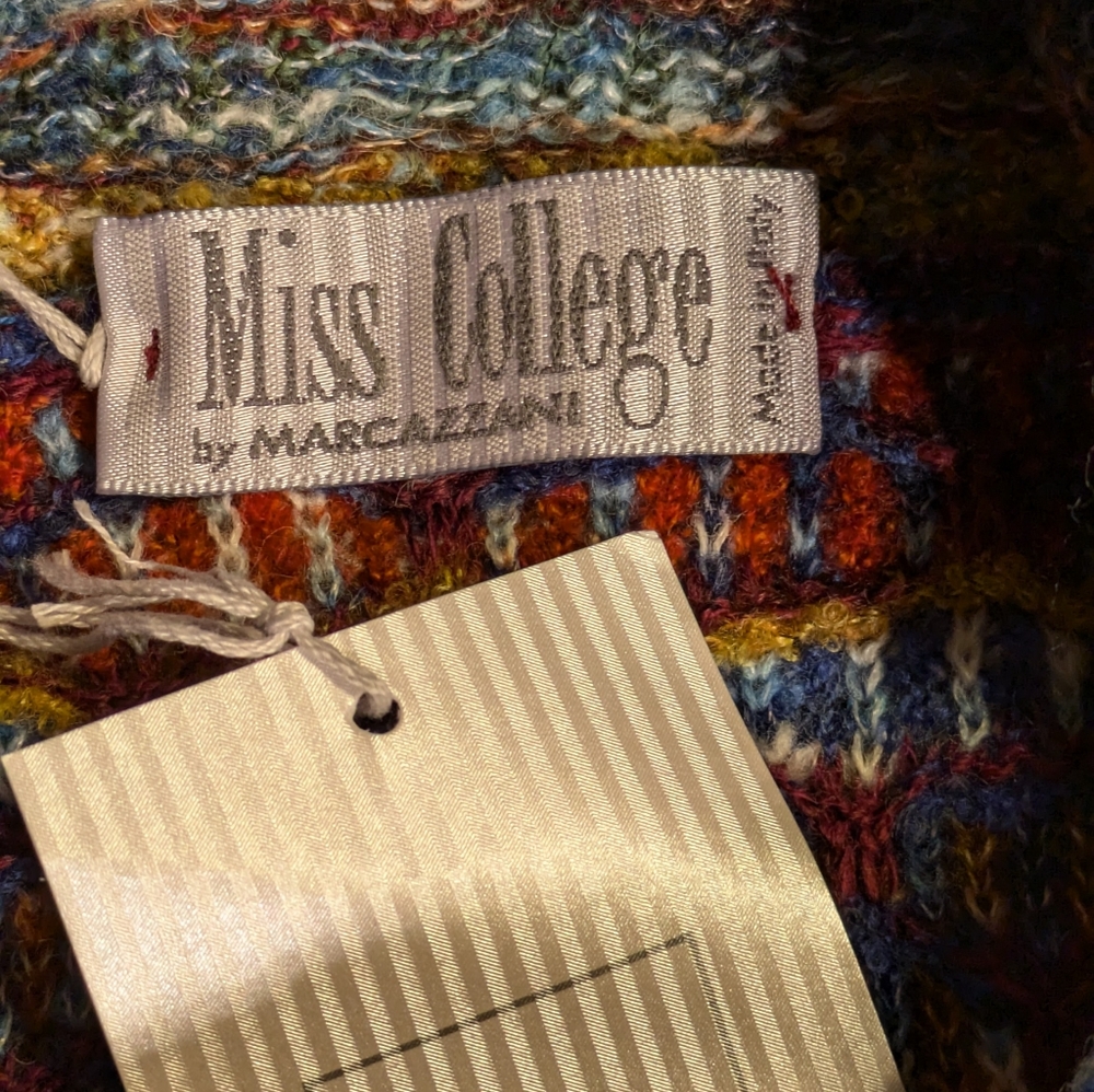 Women's Miss College Multi-color Soft Wool Blend Turtleneck Sweater | Size XL - Picture 5 of 10